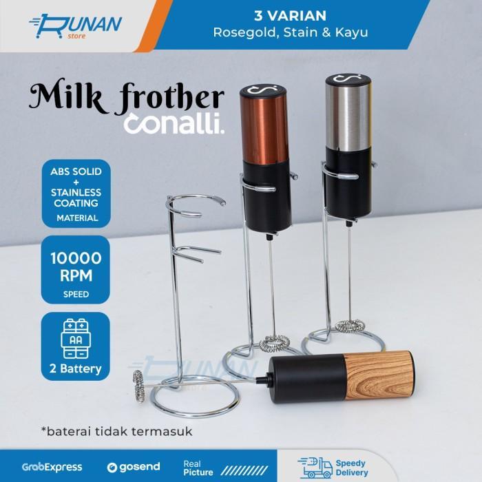 Milk Frother Baterai Home Barista - Hand Mixer Electric Pembuih Susu