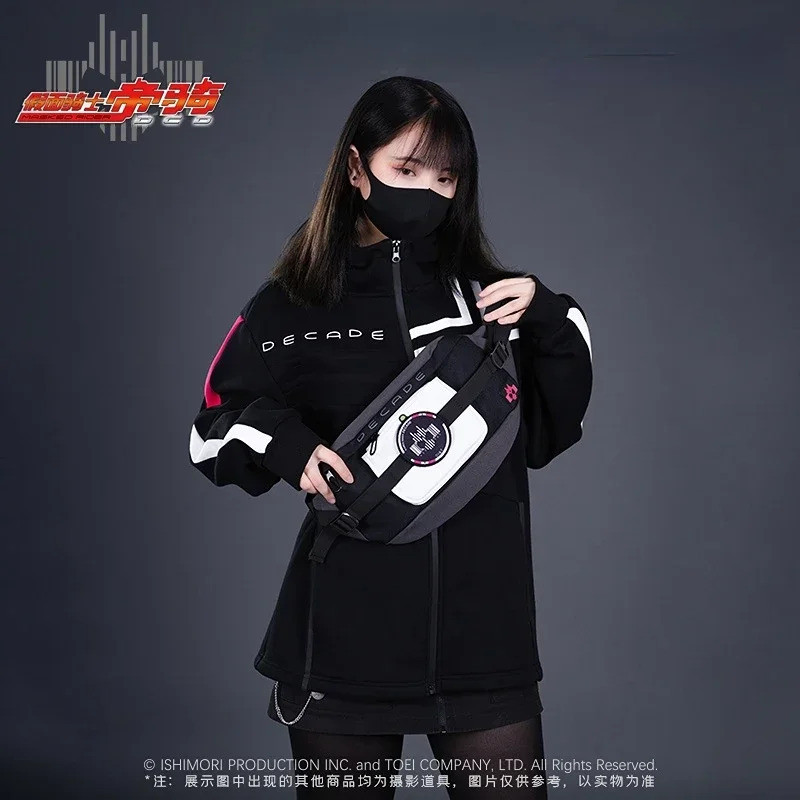Japanese Anime Kamen Rider Decade Fashion Cosplay Black Backpack Student Shoulder Bag Single Travel