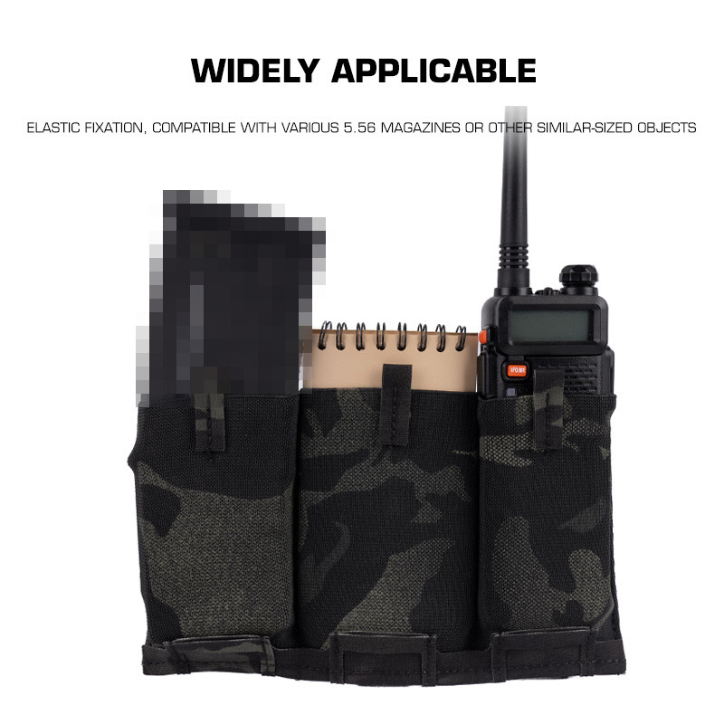 Tactical Multi-Purpose Triple Flexible Mag Pouch Panel 2Nd Layer Molle Adapter For Plate Carrier