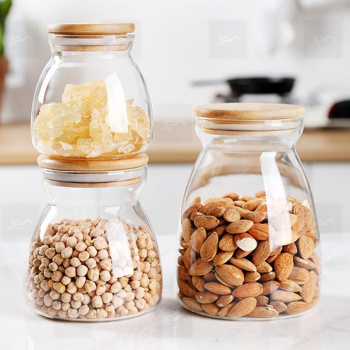 ken Toples Kaca Makanan Storaged Jar Display Food 600-1000ml