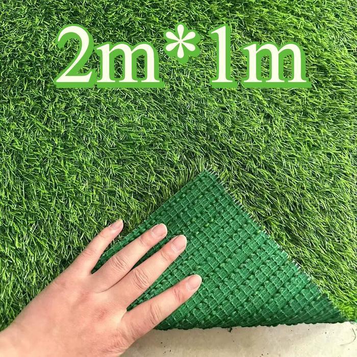 TERLARIS 2m*1m Rumput Sintetis Meteran Rumput Plastik Rumput Buatan Karpet Rumput Sintetis Tahan