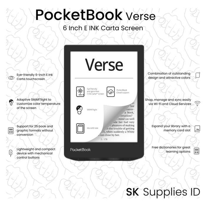 PocketBook Verse E-Reader 6 E Ink E-reader Tablet
