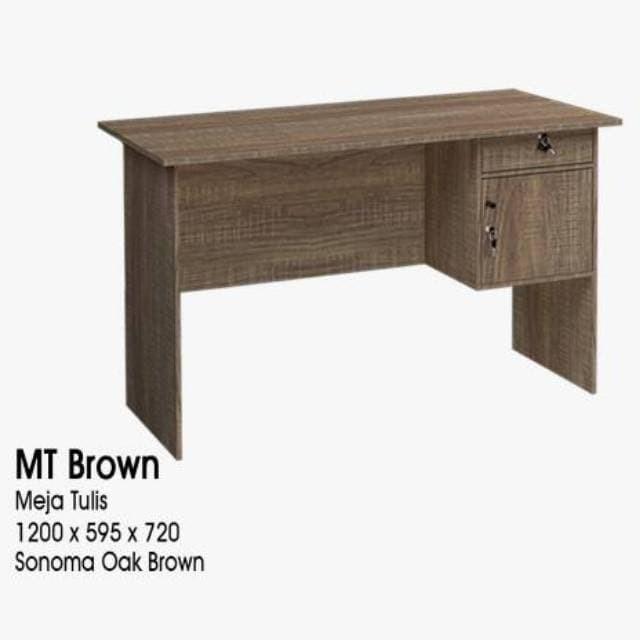 Meja Kerja / Kantor / Belajar / Kasir Gstar 60 X 120 Cm - Mt Brown Terlaris
