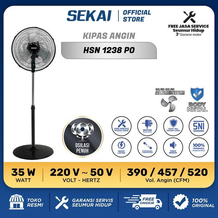 TERMURAH Sekai Kipas Angin Tumpu Performa Tinggi HSN 1238 PO