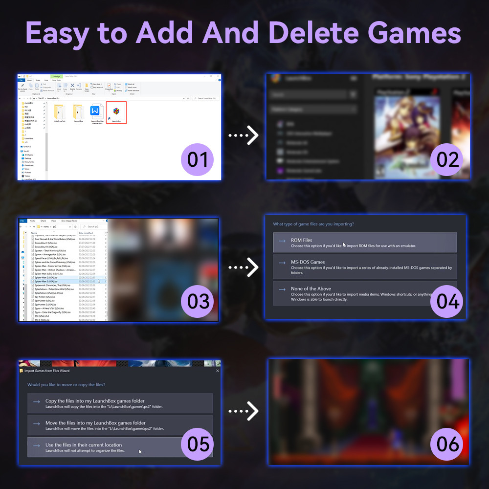 Launchbox 2T Portable Game Hard Drive With 4000+ 3D&PC Games Emulator Gaming HDD For