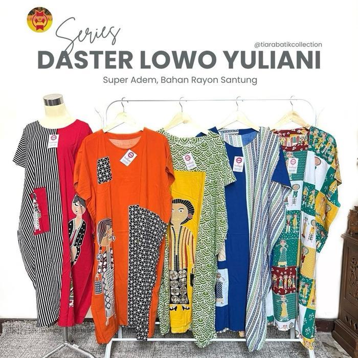 READY Daster Lowo Super Premium Motif BU TEJO Kekinian Jumbo Rayon Tebal Nyaman - tiara batik G00D