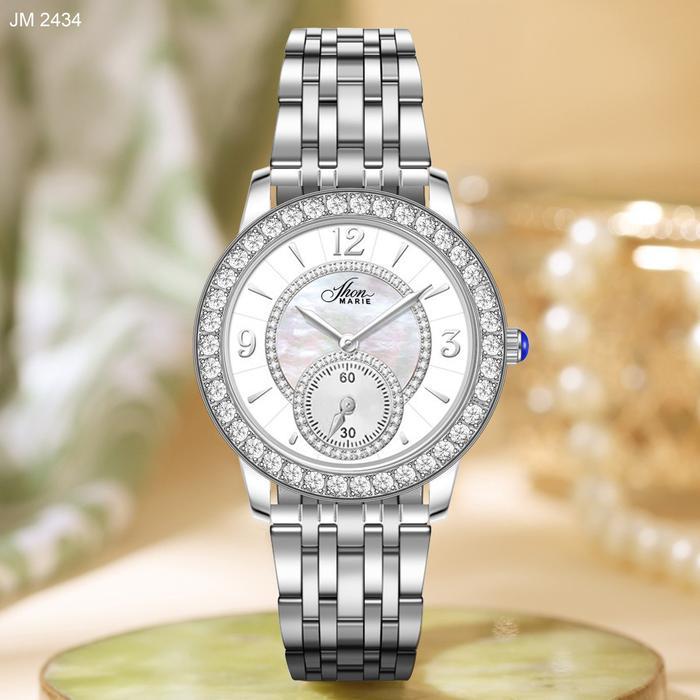 Jhon Marie Jam Tangan Wanita Jm 2434 Rantai Stainless Steel Original Analog Watch Women Jam Vintage