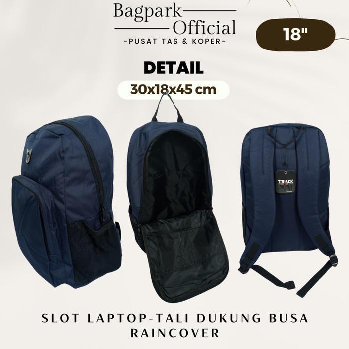 JTTOP" TAS RANSEL PRIA TRACKER BACKPACK LAPTOP ORIGINAL MOTIF SIMPLE TAS KERJA TAS KULIAH TAS