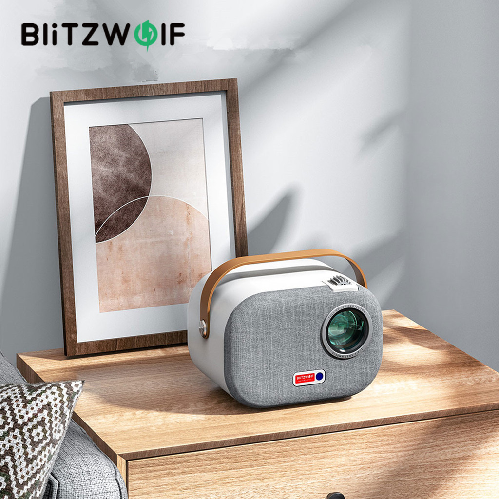 BlitzWolf 2.4G/5G Wifi Projector Full HD 1920x1080P w/ 2 Speakers 200ANSI Android 9.0 Mini Projector