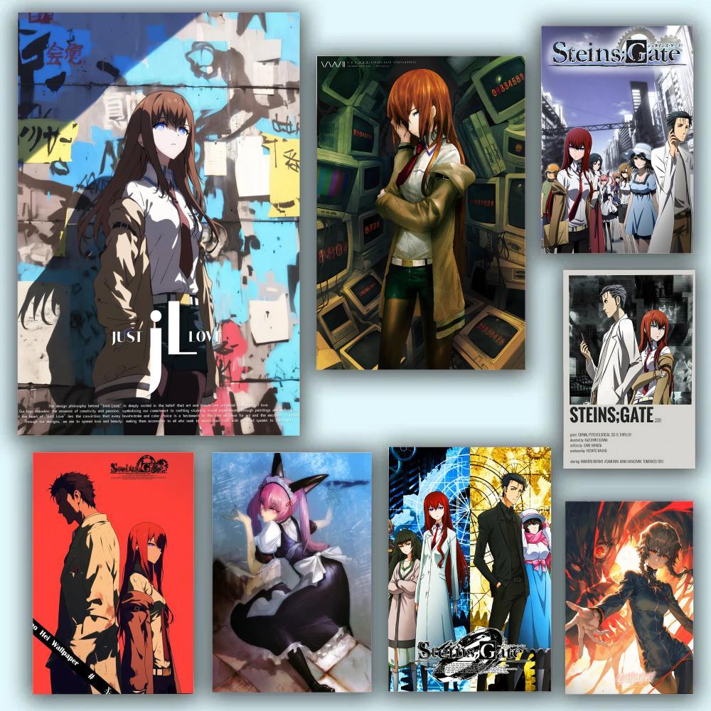 Anime S-STEINS GATE Poster Durable Painting Canvas Wall Hanging Home DIY Decoration Art Mural
