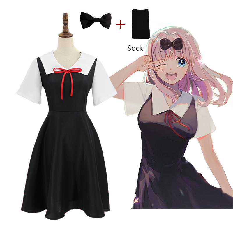Anime Kaguya-Sama: Love Is War Shinomiya Kaguya Fujiwara Chika Cosplay Costume Dress Halloween