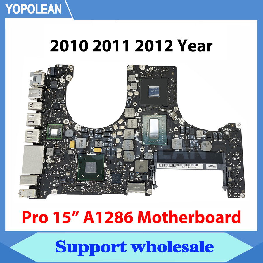 Full work tesed A1286 Motherboard For MacBook Pro 15" A1286 Logic Board i5 i7 2010 2011 2012 Years