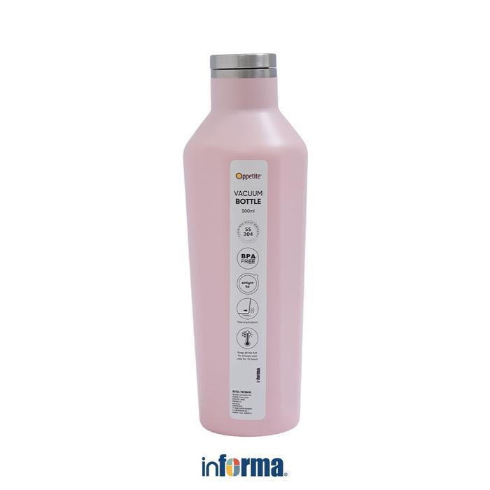 Informa Appetite 500 Ml Darya Botol Vacuum Flask - Pink Termos Air Tempat Minum Kantor Sekolah