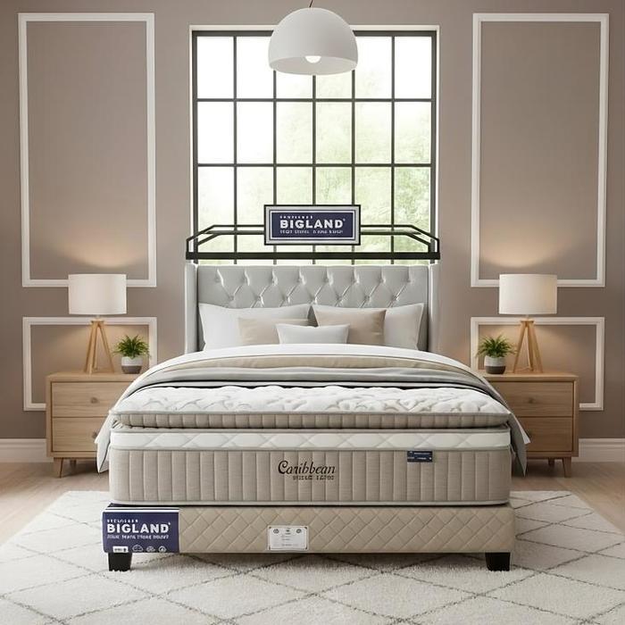 SPRINGBED CARRIBEAN BIGLAND - SPRINGBED BIGLAND - SUMBER RIZKY MEUBEL JAGABAYA - GRATIS ONGKIR WILAY