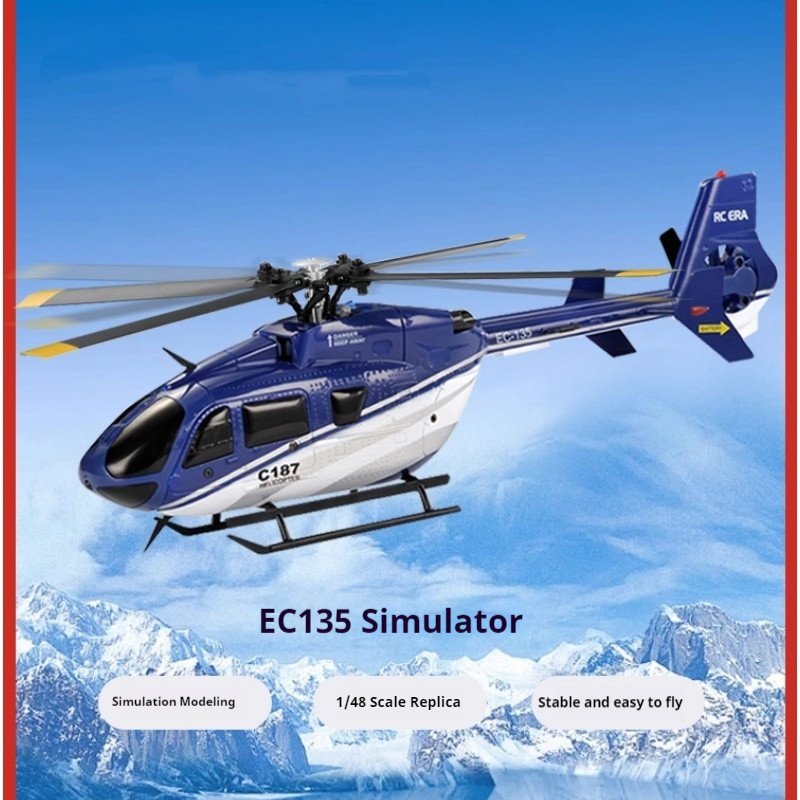 148 Ec135 Simulation Helicopter C187 4 Channel Remote Control El Armed Helicopter Simulation Single