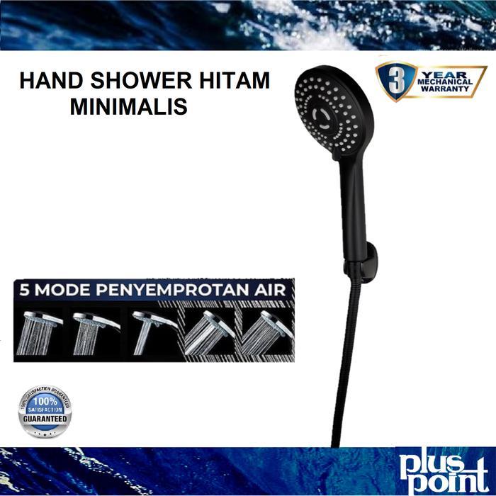 Hand Shower Bulat Hitam Shower Mandi Hitam Shower Set Kepala Bulat Hitam Hs-02