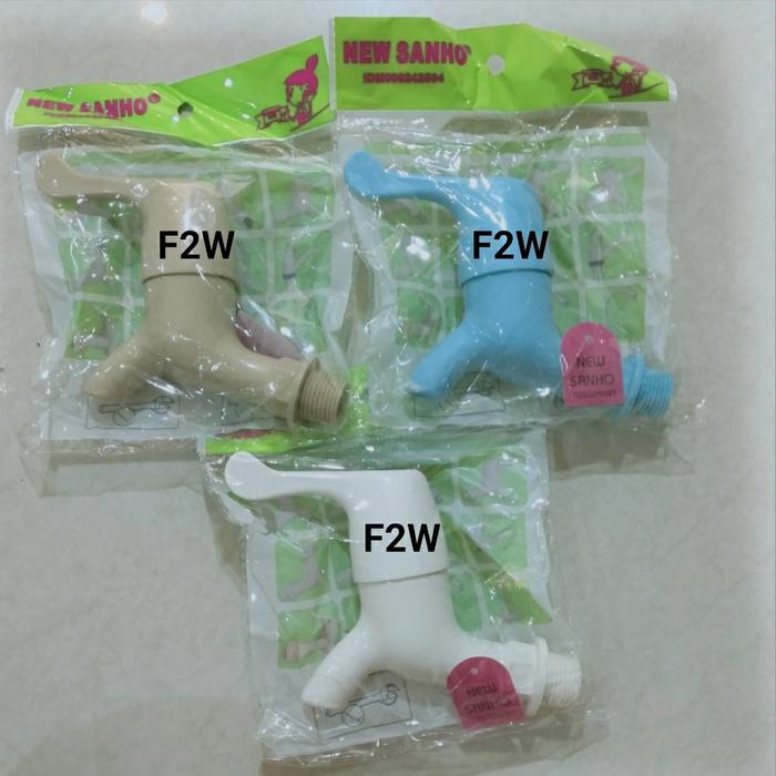 KRAN PLASTIK PVC NEW SANHO / KRAN ENGKOL / PLASTIK TAP / KERAN AIR