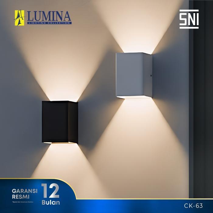 Lumina - Lampu Dinding LED Sorot 2 Arah Minimalis Modern Indoor Outdoor Wall Lamp Light Up Down