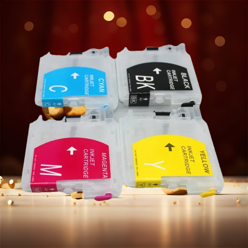 Lc51 Lc57 Lc37 Lc960 Lc975 Lc970 Lc10 Lc1000 No Chip Refillable Ink Cartridge For Brother Dcp-130C