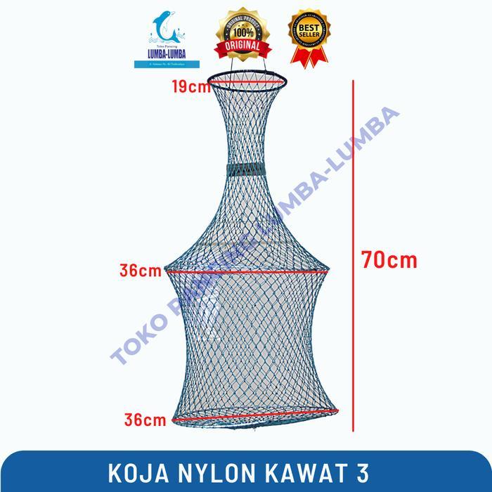TERMURAH Koja Nilon kawat 3 / Koja Ikan Bahan Nilon / Korang Ikan/ Keramba Ikan READY STOCK
