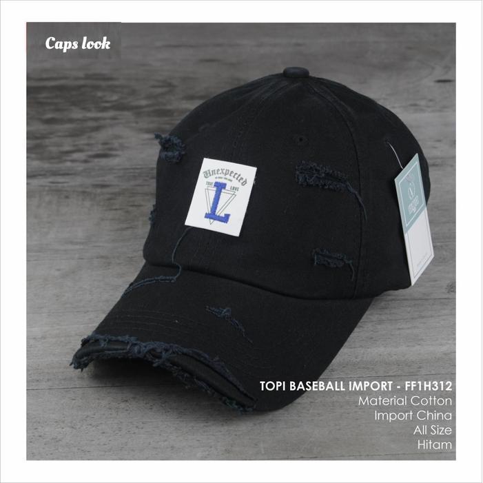 Topi Unisex Import Original Emblem Logo L Sobek Pria Wanita + Peking Box