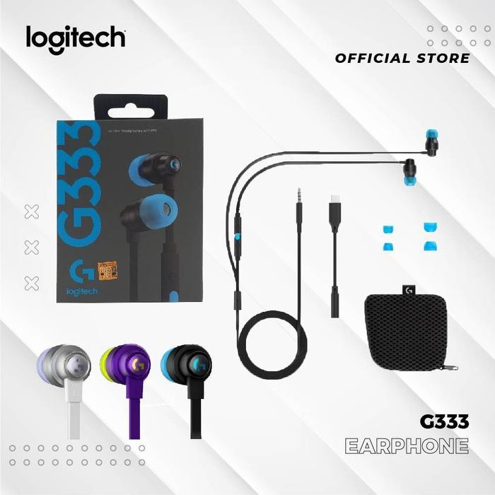 Logitech G333 / G 333 Vr Gaming Earphones - Garansi Resmi
