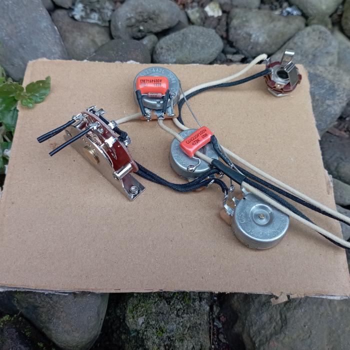 Prewiring Gitar Stratocaster Fender Squier Wiring Harness Treble Bleed - IM