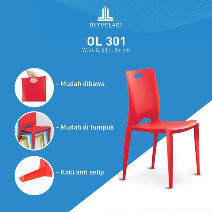 Olymplast Ol 301 Kursi Bangku Makan Sender Plastik Cafe Resto Santai Terlaris