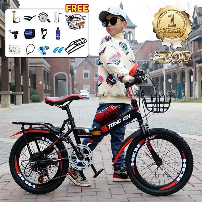 sepeda lipat anak 18/20/22 inci Sepeda gunung anak / sepeda anak rem cakram ganda off-road 6