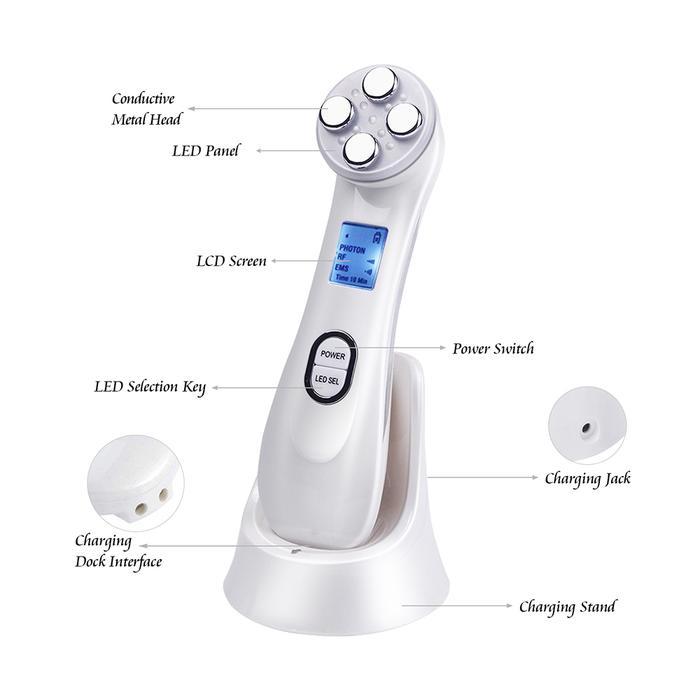 5 In 1 Mesotherapy Electroporation Rf Radio Frequency Facial Beauty