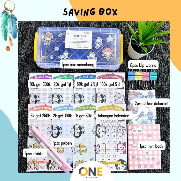 Terlaris SAVING BOX ONE PLANNER SAVING BOX CHALLENGE SALE