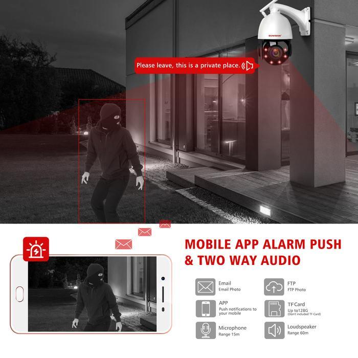 5Mp Poe Ptz Ip Camera Wifi Outdoor 30X Zoom Waterproof Mini Speed