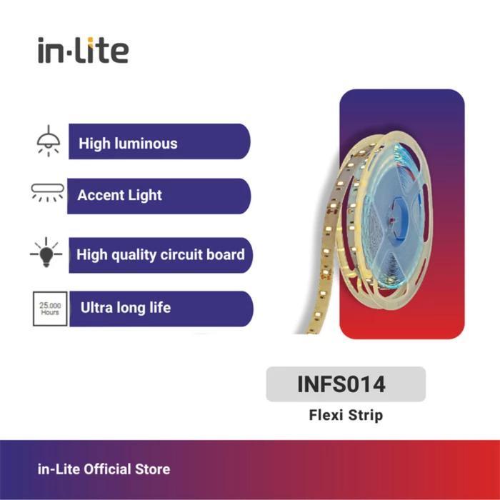 LED STRIP LEDSTRIP INLITE INFS014 60LED 60MATA DC 12V 12VOLT IP20 IP65 8.5W 8.5WATT