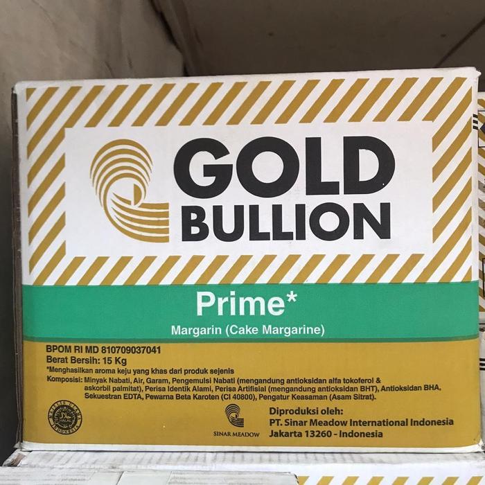 GOLD BULLION PRIME MARGARIN - CAKE MARGARINE 15KG - GOSEND / GRAB ONLY