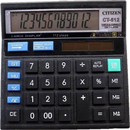 Premium Kalkulator Citizen Ct-512 - Kalkulator Ukuran Sedang 12 Digit Original