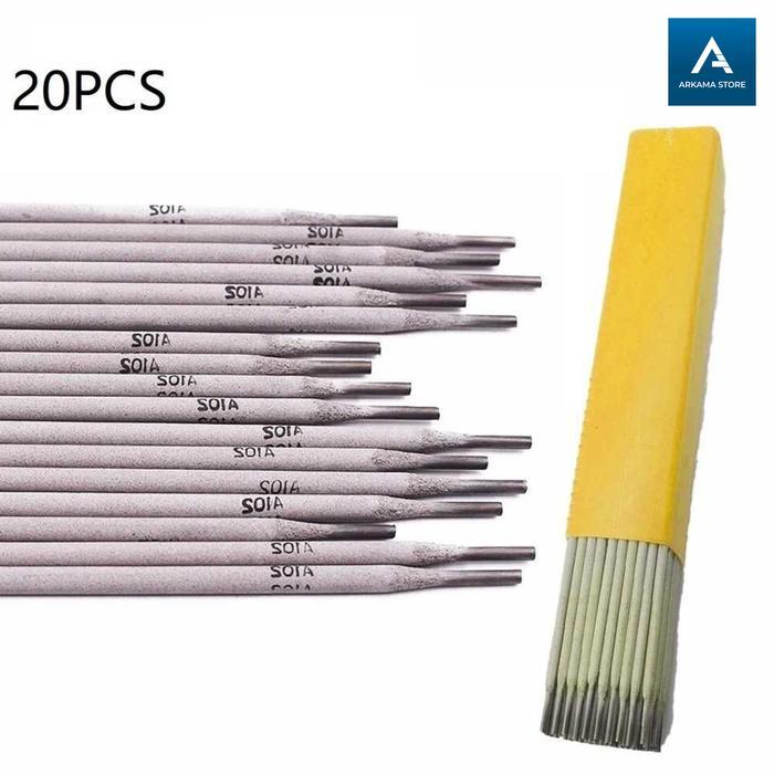 kawat las listrik elektroda stainless steel welding rod 20 pcs