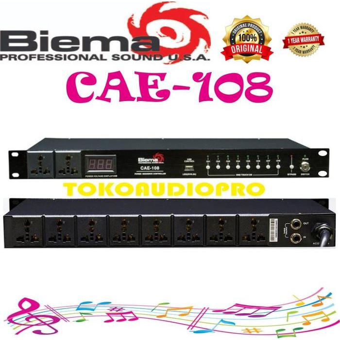 Biema Cae-108 Power Squencer Controller / Power Distribution 8 + 2 Co