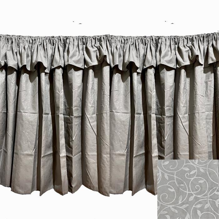 Tirai kolong dapur embos polos gorden kolong kain tali serut