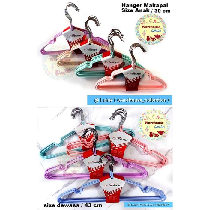 Gantungan Baju / Hanger Stainless Makapal Baju Kawat Celup Warna / Hanger Besar/Kecil Hanger