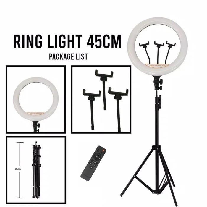 Ringlight LED Ring light Lampu hias MUA LED 3 mode diameter 40cm besar