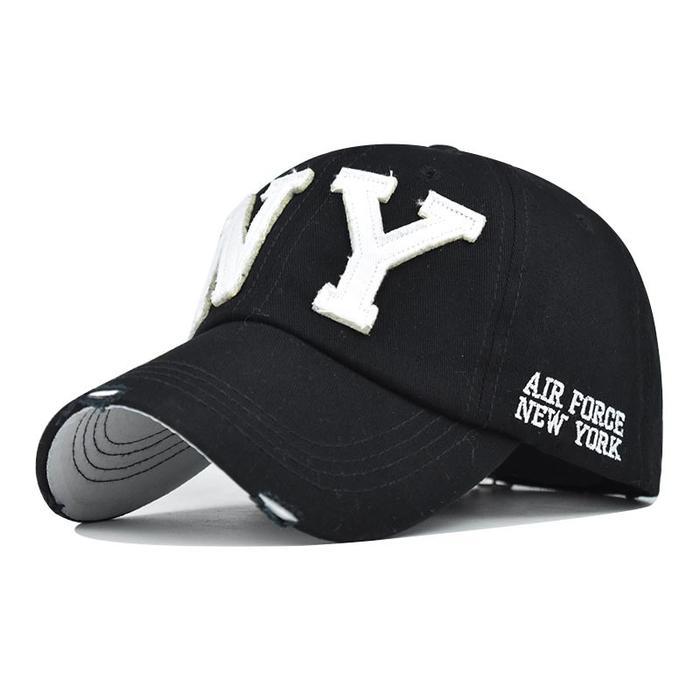 Topi Baseball DAVE Hat Cap NY Casual Sports Distro Fashion Pria Wanita Hijau Hitam Jeans Retro