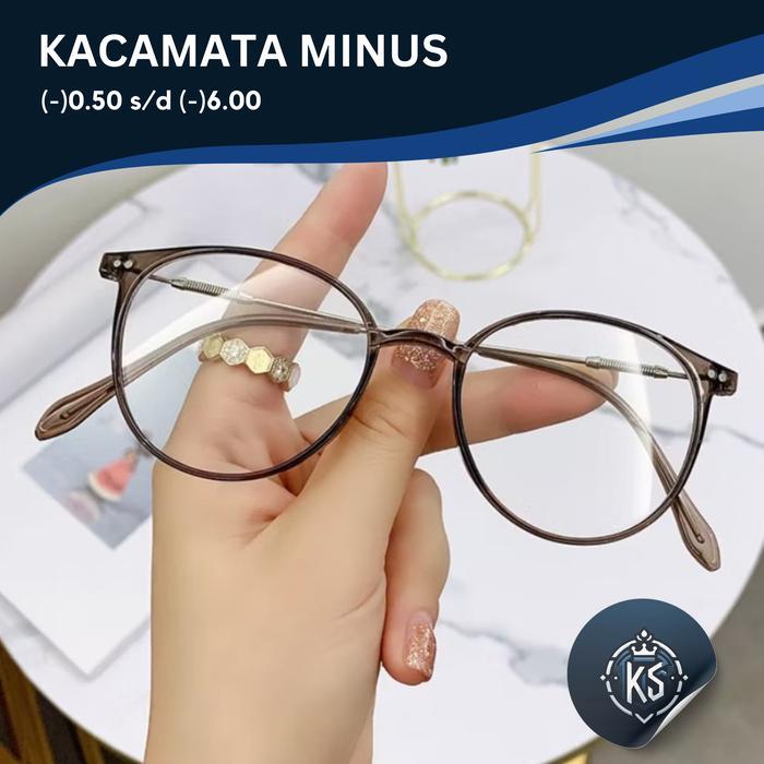 Kacamata Minus Rabun Jauh Frame Korea Fashionable -0.5 s/d -6.00 Kacamata Minus Wanita Pria Glasses