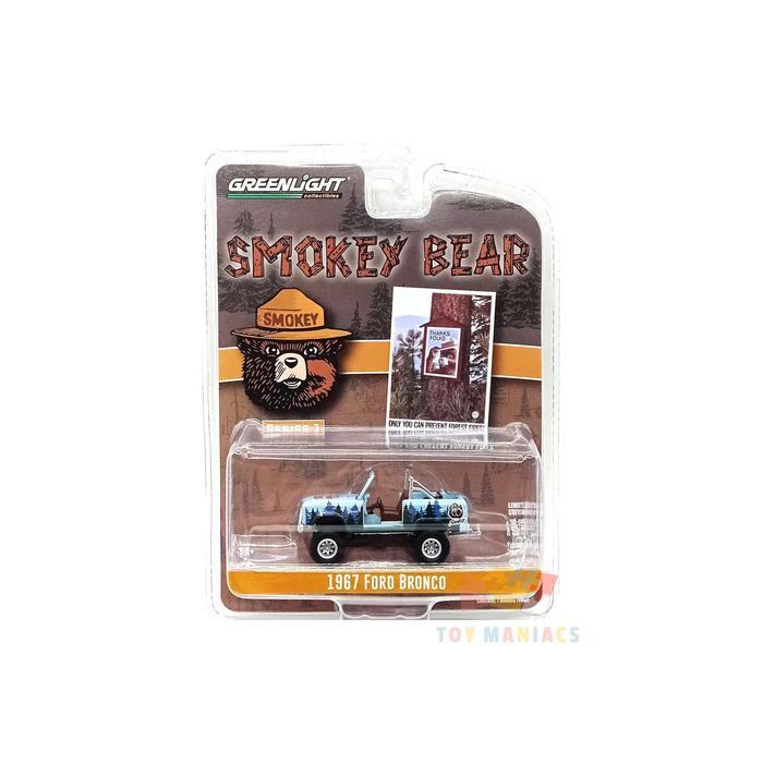 Greenlight 38020-C Ford Bronco Light Blue 1967 - Smokey Bear