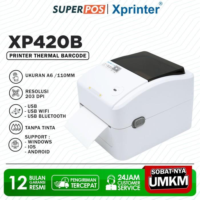 Printer Barcode Thermal Label Usb - Bluetooth - Wifi Xprinter Xp420B