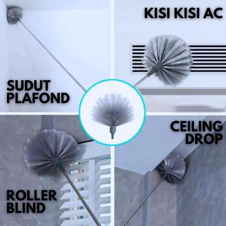Sapu Sawang Plafon Sarang Laba Atap Langit Langit Rumah Panjang Retractable 2.3M/Alat Pembersih Atap