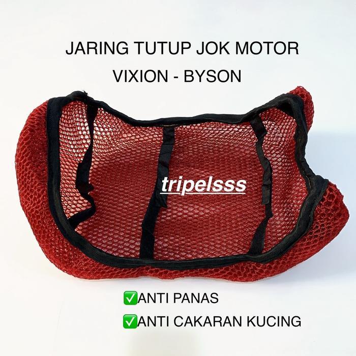 Jaring Jok sarung tutup Jok Motor Vixion / Byson / Scorpio / Thunder 125 / Cb150r anti panas & anti