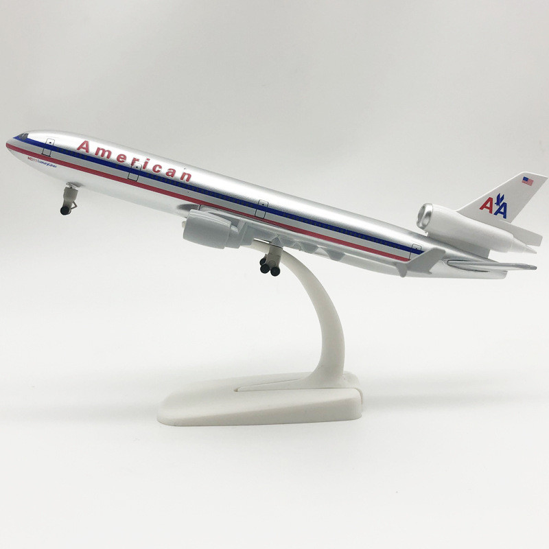20cm USA American AA Airlines MD MD-11 Airways Diecast Airplane Model Alloy Metal Air Plane Model w