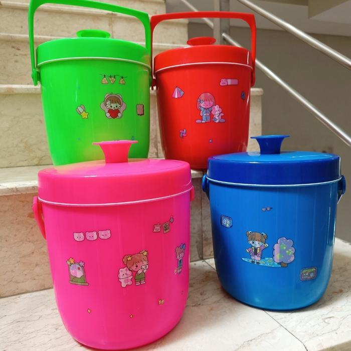 New Rice Ice Bucket 6.5 Termos Nasi Termos Es Batu 6.5 Termos Nasi Mini termos este Hijau Vacuum