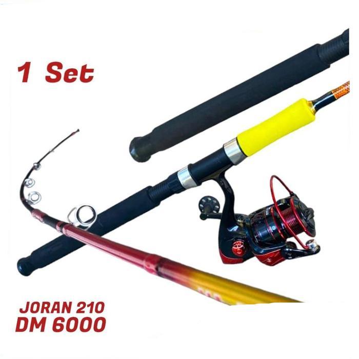 1 Set Paket Combo Joran Alat Pancing AQUAPRO Max Drag 16Kg 150-210 cm Lengkap Reel Pancing Spinning