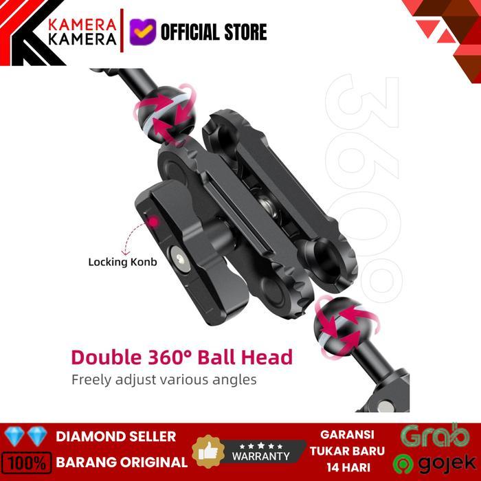 ULANZI CO17 SUPER CLAMP WITH DUAL BALLHEAD MAGIC ARM (C046GBB1)